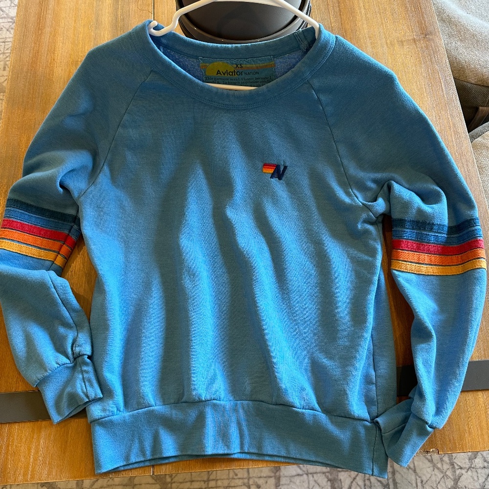 AVIATOR NATION CREW NECK SWEATSHIRT - XS